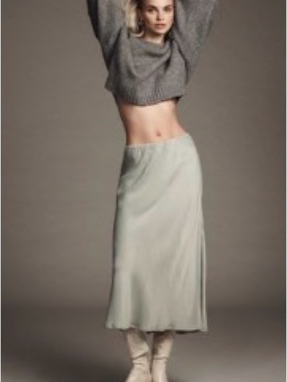 Anthropologie The Tilda Midi Slip Skirt